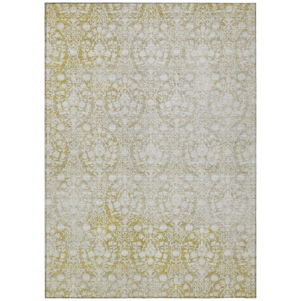 Monavia Gold Washable Indoor-Outdoor Rug