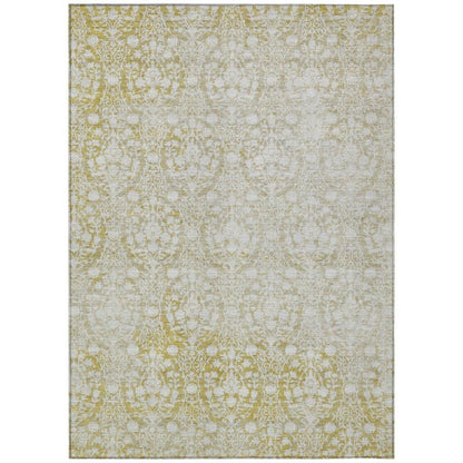 Monavia Gold Washable Indoor-Outdoor Rug