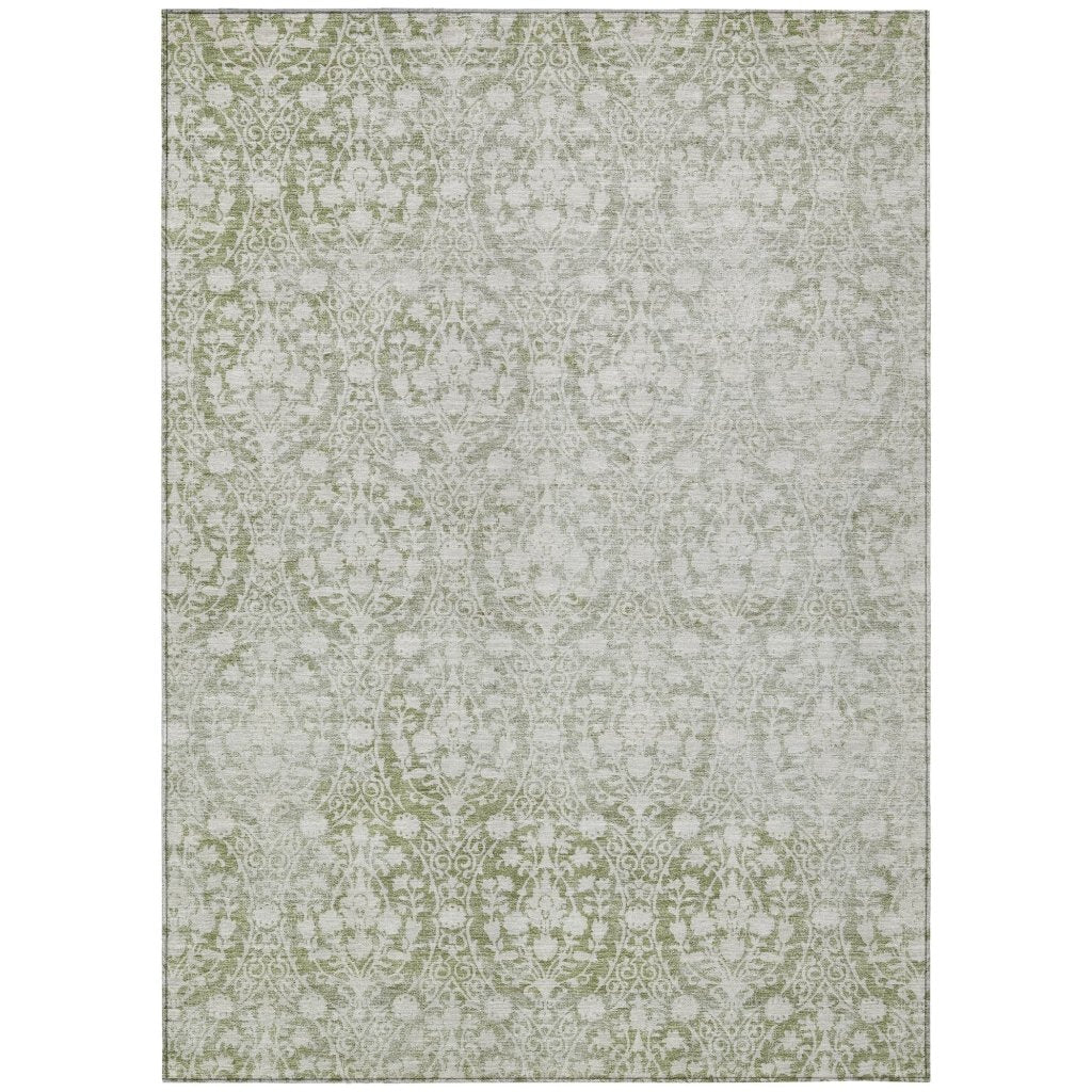 Monavia Green Washable Indoor - Outdoor Rug - LOOMLAN - LOOMLAN Rugs - Outdoor Rugs