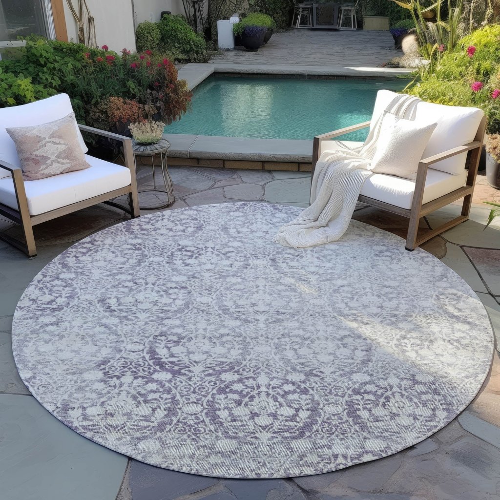Monavia Purple Washable Indoor - Outdoor Rug - LOOMLAN - LOOMLAN Rugs - Outdoor Rugs