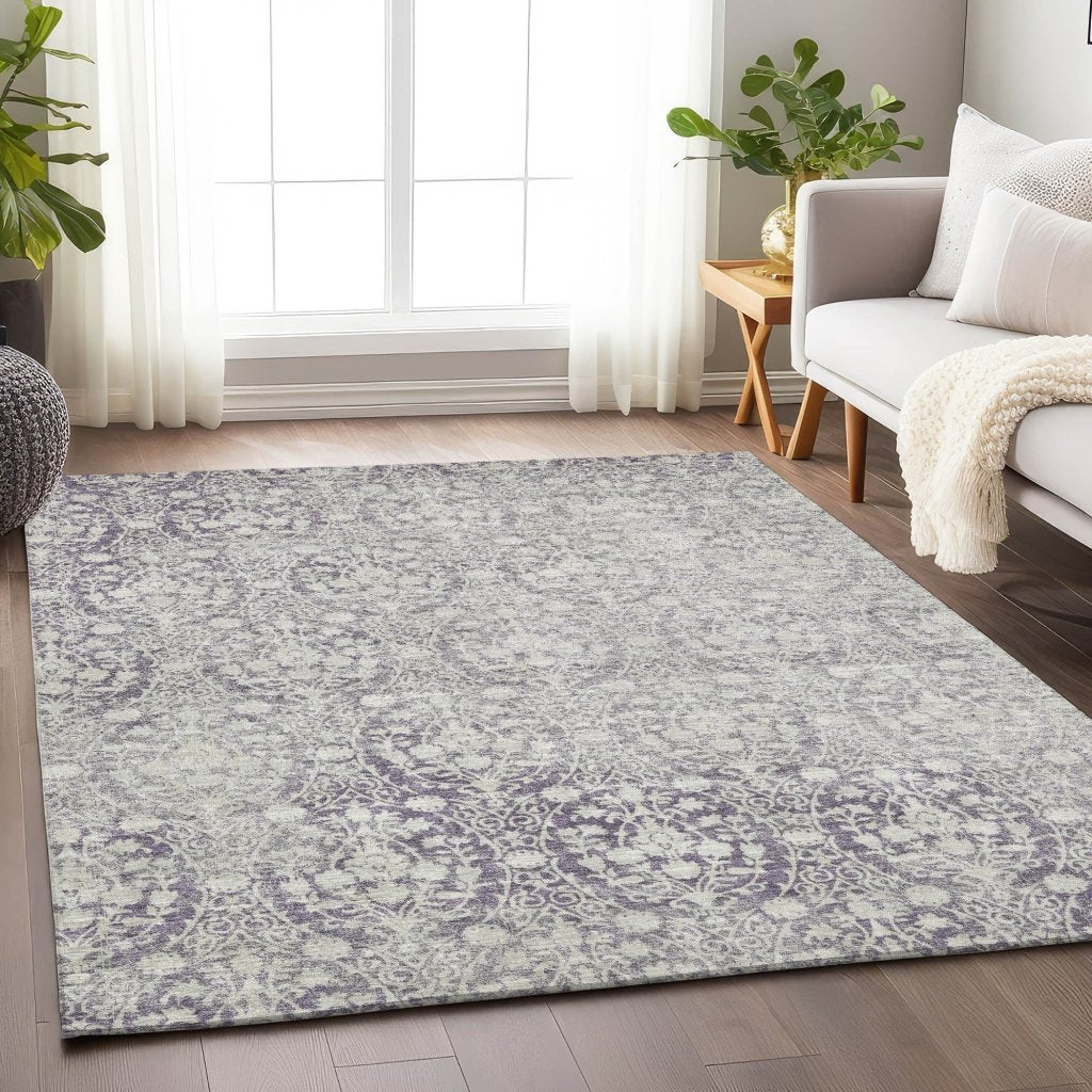 Monavia Purple Washable Indoor - Outdoor Rug - LOOMLAN - LOOMLAN Rugs - Outdoor Rugs