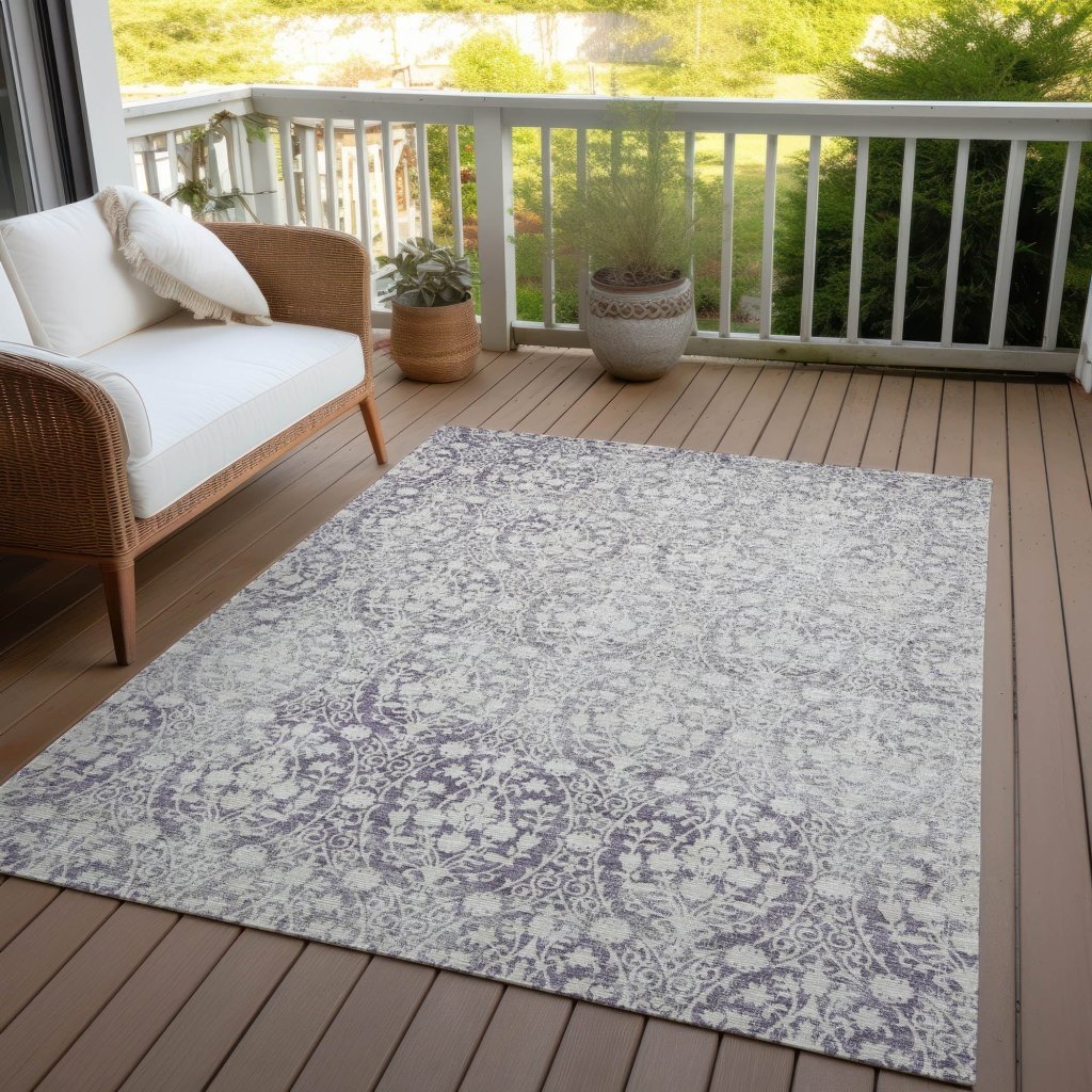 Monavia Purple Washable Indoor - Outdoor Rug - LOOMLAN - LOOMLAN Rugs - Outdoor Rugs
