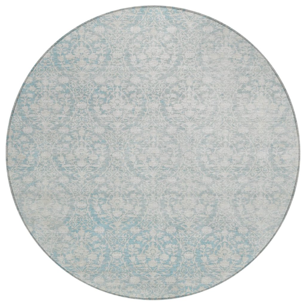LOOMLAN Rugs Monavia Teal Washable Indoor-Outdoor Rug