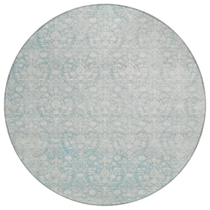 LOOMLAN Rugs Monavia Teal Washable Indoor-Outdoor Rug