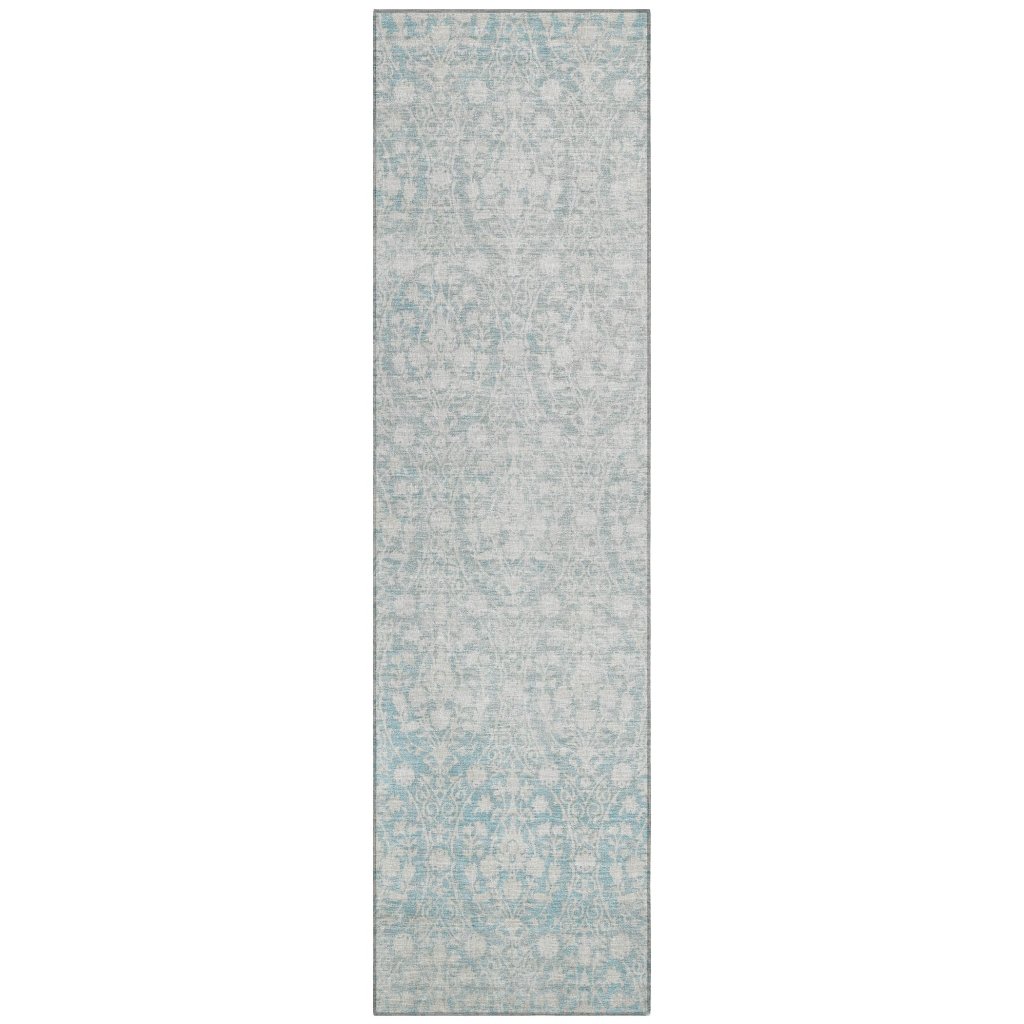 LOOMLAN Rugs Monavia Teal Washable Indoor-Outdoor Rug
