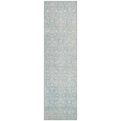 LOOMLAN Rugs Monavia Teal Washable Indoor-Outdoor Rug