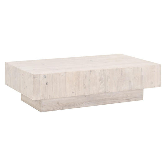 Montauk Coffee Table Reclaimed Solid Wood - Sideboards and Things Brand_Essentials For Living, Color_White, Features_Reclaimed Wood, Finish_Whitewashed, Materials_Reclaimed Wood, Product Type_Coffee Table, Shape_Rectangular, Sustainable, Table Base_Wood, Table Top_Wood, Width_50-60, Wood Species_Pine