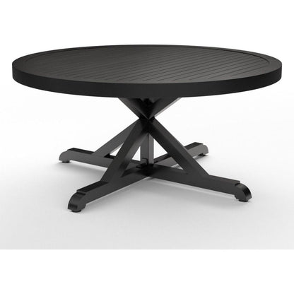 Monterey Aluminum Round Outdoor Dining Table - LOOMLAN - Sunset West - Outdoor Dining Tables