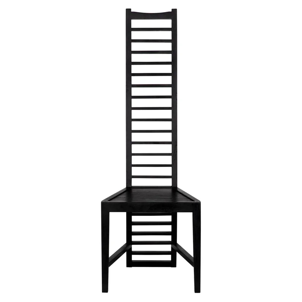 Morris Wooden Black Dining Chair - LOOMLAN - Noir - Dining Chairs