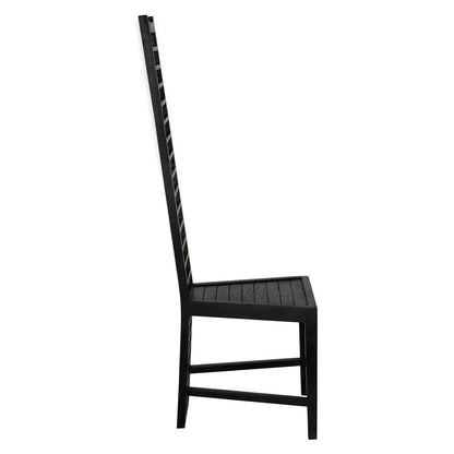 Morris Wooden Black Dining Chair - LOOMLAN - Noir - Dining Chairs
