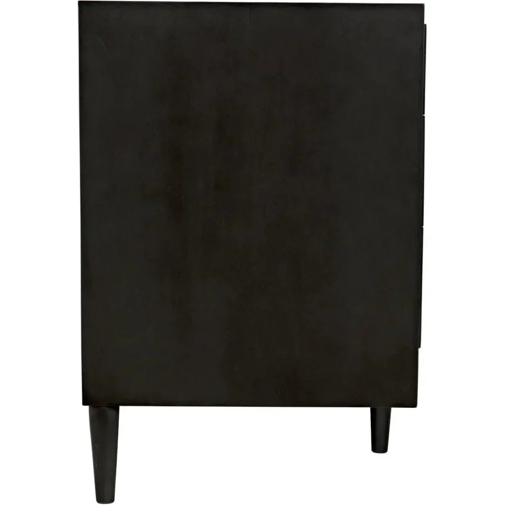 Noir Morten Nine Drawers Wood Dresser
