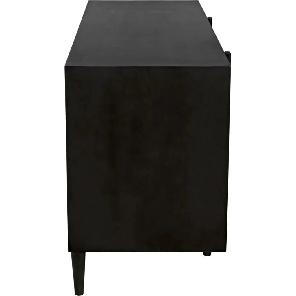 Noir Morten Nine Drawers Wood Dresser