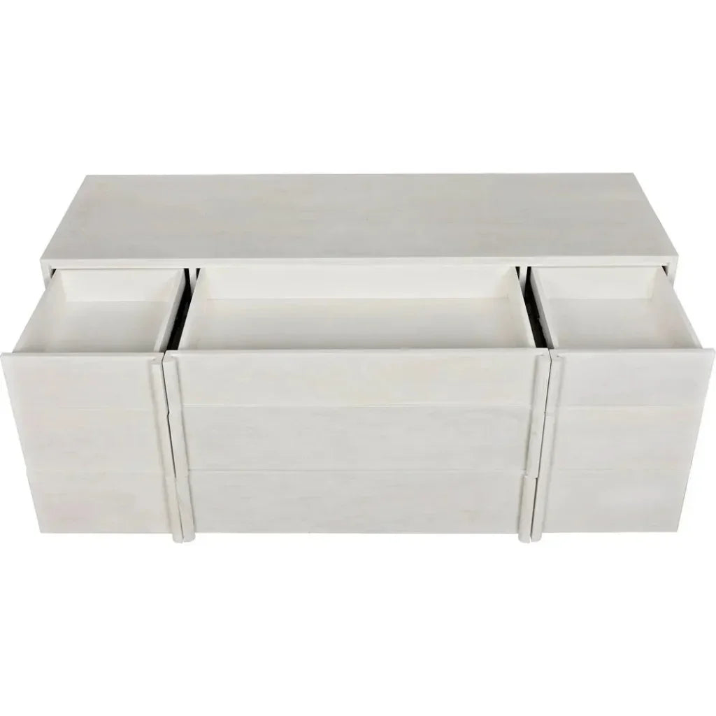 Noir Morten Nine Drawers Wood Dresser