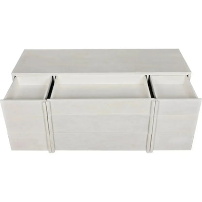 Noir Morten Nine Drawers Wood Dresser