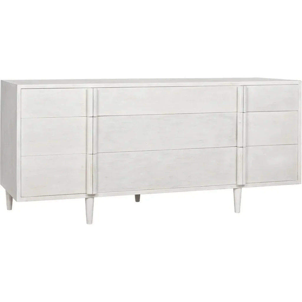 Noir Morten Nine Drawers Wood Dresser