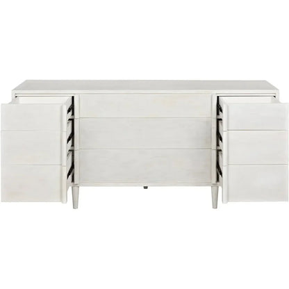 Noir Morten Nine Drawers Wood Dresser
