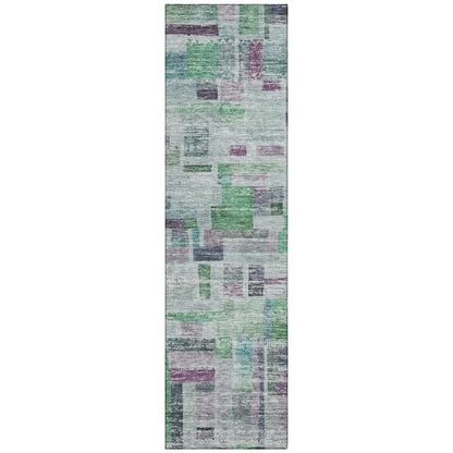 Mosaic Green Washable Indoor - Outdoor Rug - LOOMLAN - LOOMLAN Rugs - Outdoor Rugs