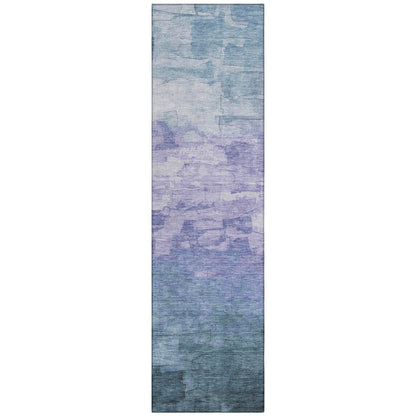 LOOMLAN Rugs Mosselia Blue Washable Indoor-Outdoor Rug
