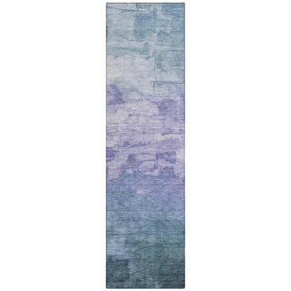 LOOMLAN Rugs Mosselia Blue Washable Indoor-Outdoor Rug