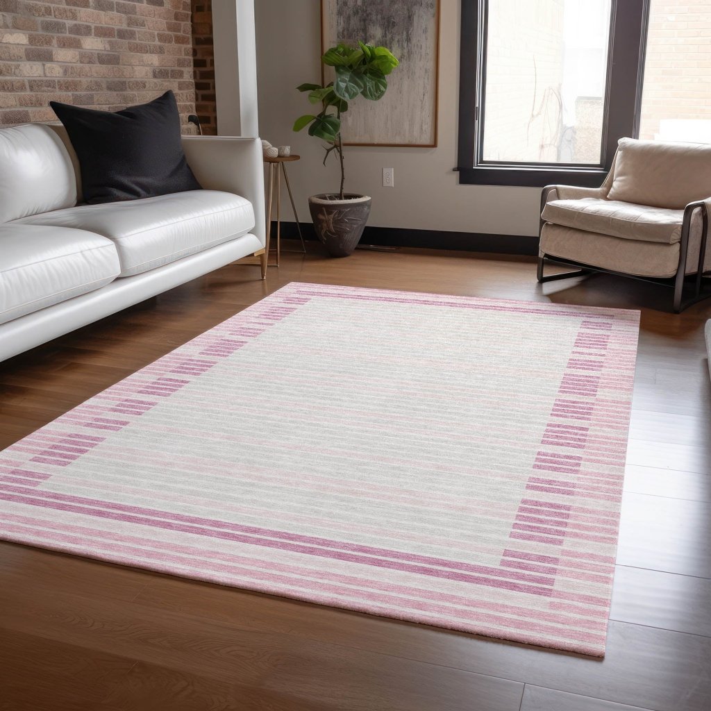 Motifa Pink Washable Indoor - Outdoor Rug - LOOMLAN - LOOMLAN Rugs - Outdoor Rugs
