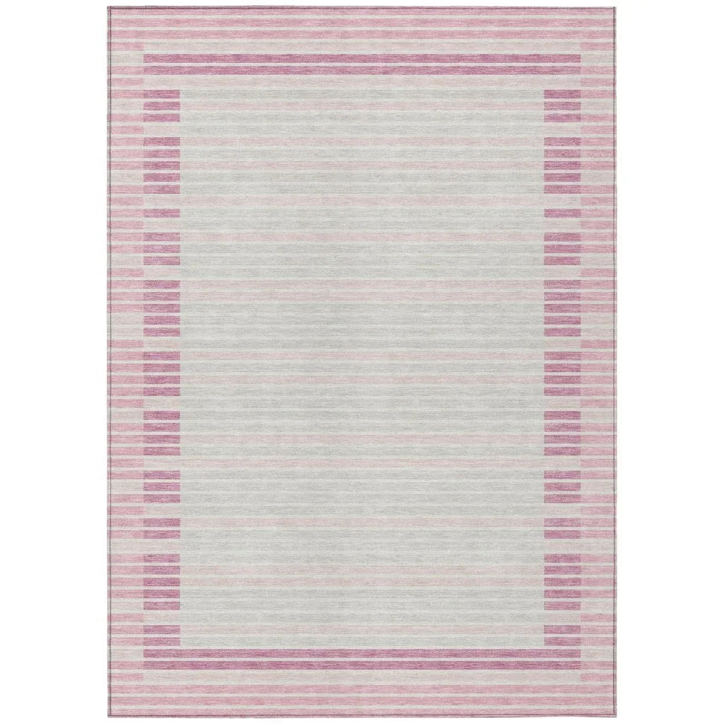 Motifa Pink Washable Indoor-Outdoor Rug