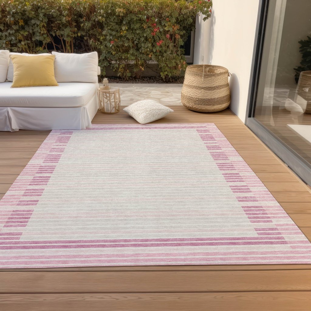 Motifa Pink Washable Indoor - Outdoor Rug - LOOMLAN - LOOMLAN Rugs - Outdoor Rugs