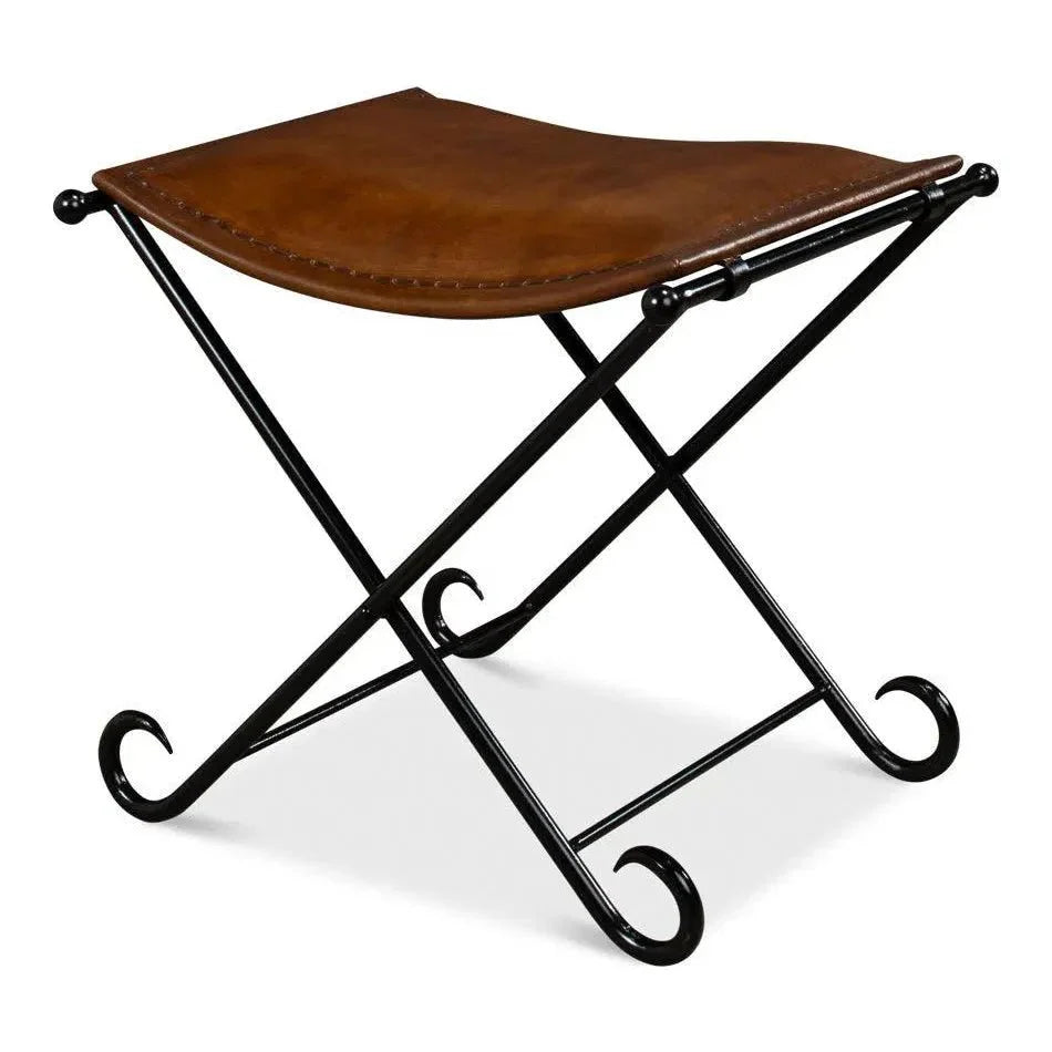 Mozambique Field Stool - LOOMLAN - Sarreid - Accent Chairs