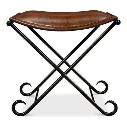 Mozambique Field Stool - LOOMLAN - Sarreid - Accent Chairs