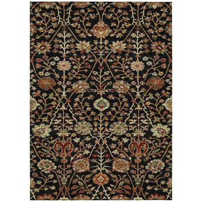LOOMLAN Rugs Muse Black Washable Indoor-Outdoor Rug