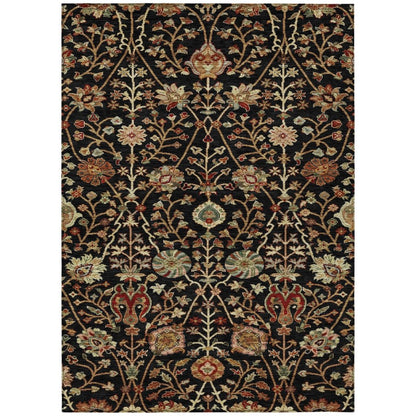 LOOMLAN Rugs Muse Black Washable Indoor-Outdoor Rug