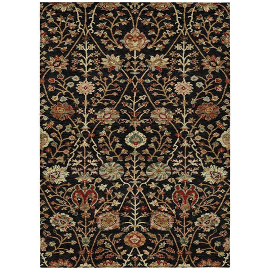 LOOMLAN Rugs Muse Black Washable Indoor-Outdoor Rug