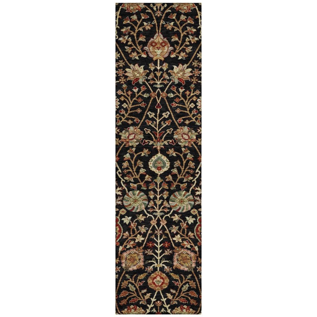 LOOMLAN Rugs Muse Black Washable Indoor-Outdoor Rug