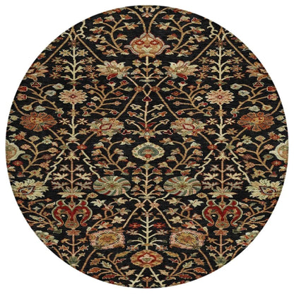 LOOMLAN Rugs Muse Black Washable Indoor-Outdoor Rug
