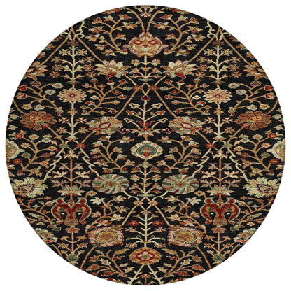 LOOMLAN Rugs Muse Black Washable Indoor-Outdoor Rug