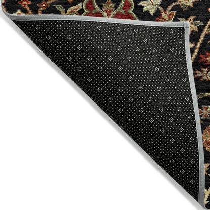 LOOMLAN Rugs Muse Black Washable Indoor-Outdoor Rug