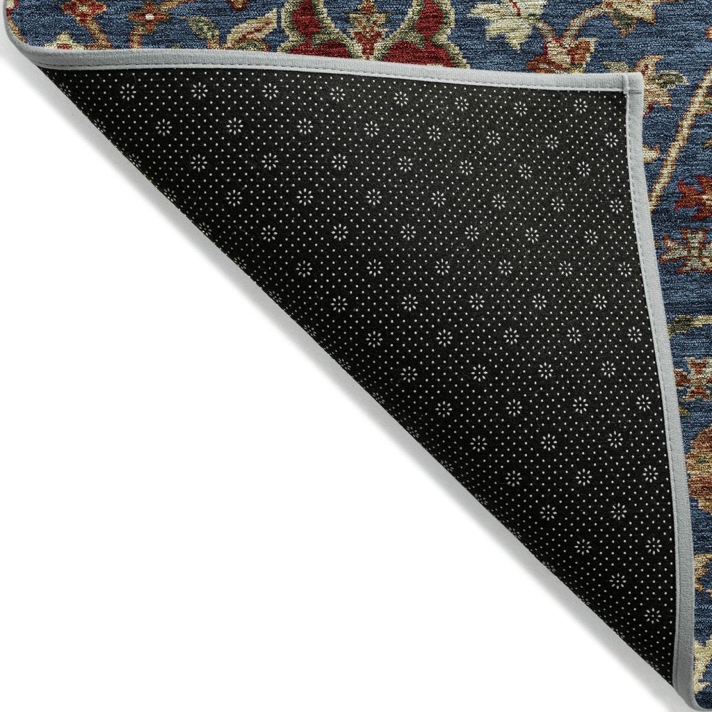 LOOMLAN Rugs Muse Blue Washable Indoor-Outdoor Rug