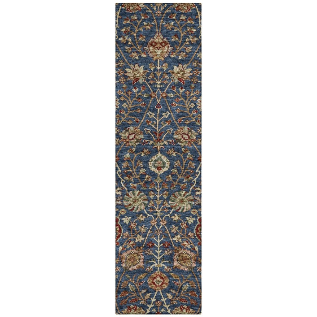 LOOMLAN Rugs Muse Blue Washable Indoor-Outdoor Rug
