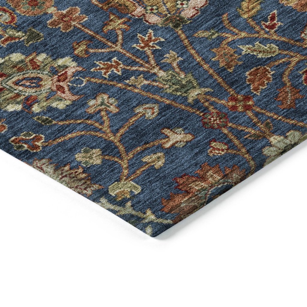 LOOMLAN Rugs Muse Blue Washable Indoor-Outdoor Rug