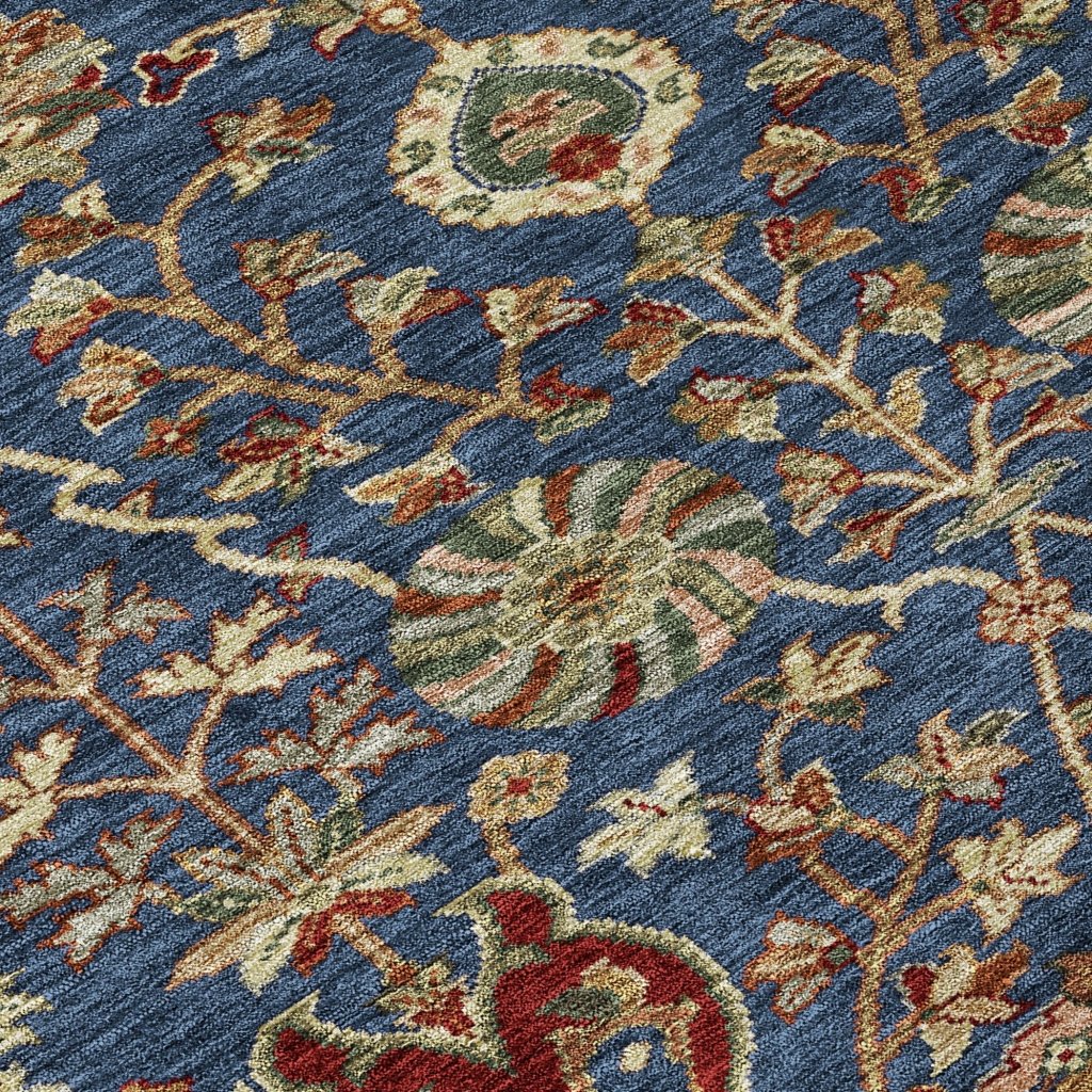 LOOMLAN Rugs Muse Blue Washable Indoor-Outdoor Rug