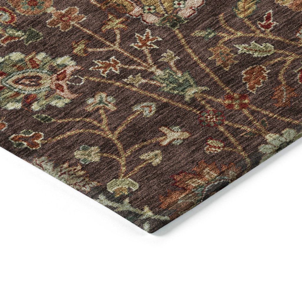 LOOMLAN Rugs Muse Brown Washable Indoor-Outdoor Rug