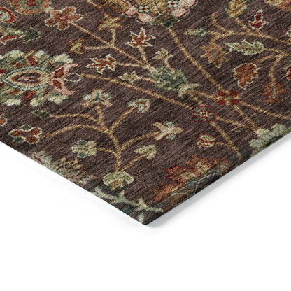 LOOMLAN Rugs Muse Brown Washable Indoor-Outdoor Rug