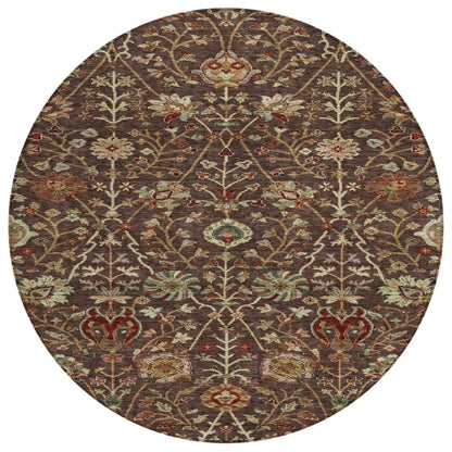 LOOMLAN Rugs Muse Brown Washable Indoor-Outdoor Rug