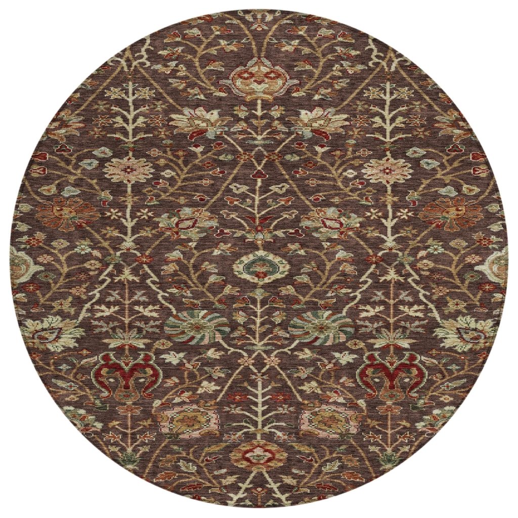 LOOMLAN Rugs Muse Brown Washable Indoor-Outdoor Rug