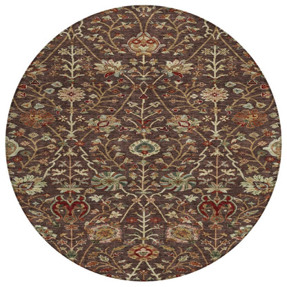 LOOMLAN Rugs Muse Brown Washable Indoor-Outdoor Rug