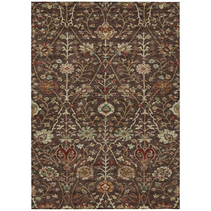 LOOMLAN Rugs Muse Brown Washable Indoor-Outdoor Rug