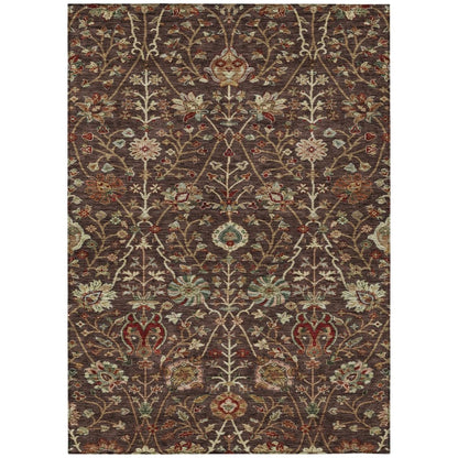 LOOMLAN Rugs Muse Brown Washable Indoor-Outdoor Rug