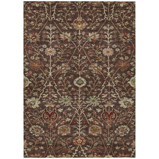 LOOMLAN Rugs Muse Brown Washable Indoor-Outdoor Rug