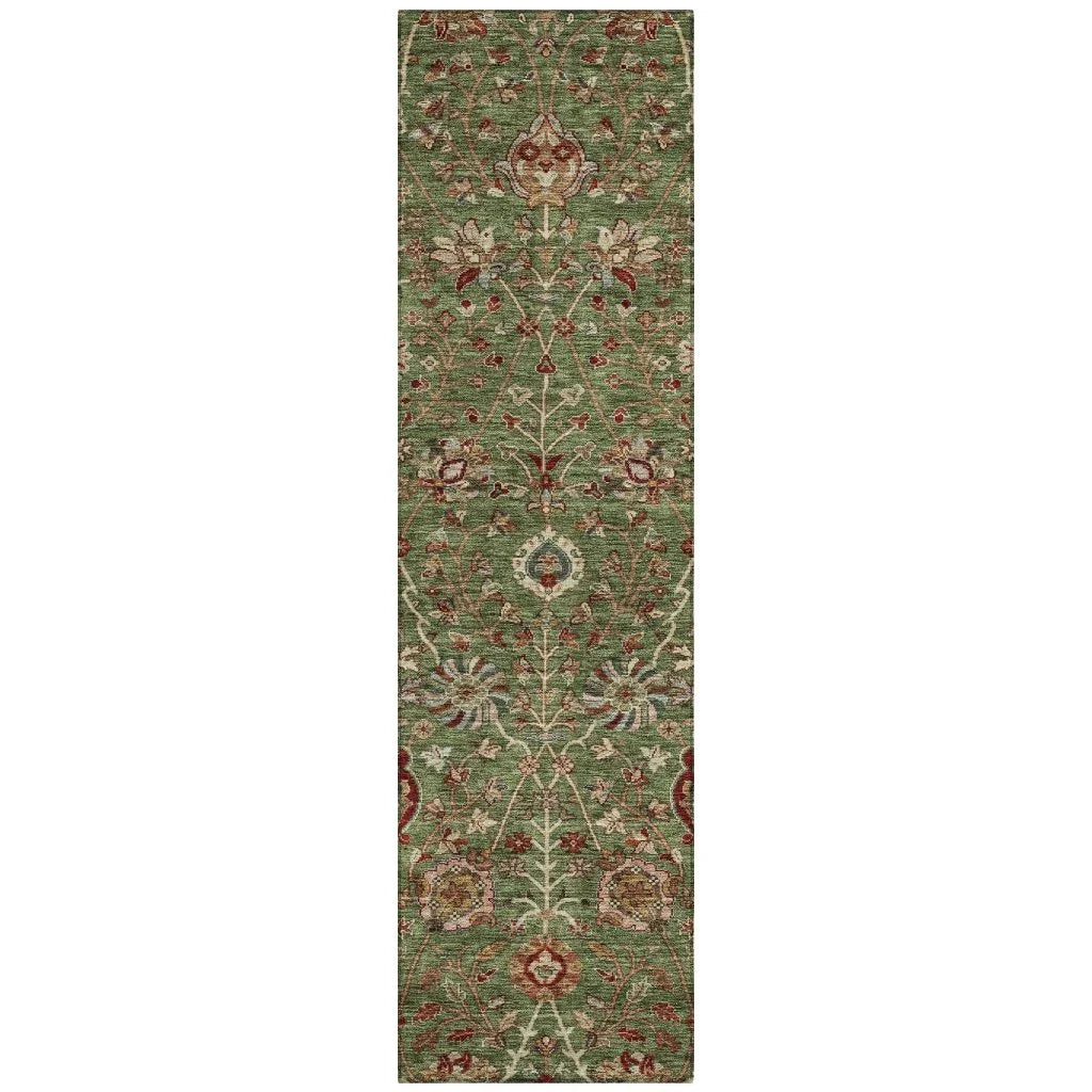 LOOMLAN Rugs Muse Green Washable Indoor-Outdoor Rug