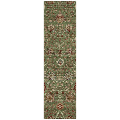 LOOMLAN Rugs Muse Green Washable Indoor-Outdoor Rug