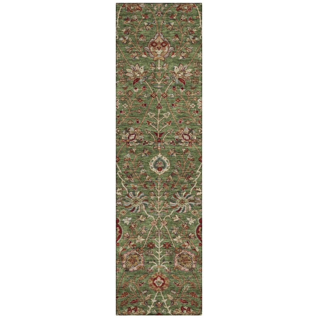LOOMLAN Rugs Muse Green Washable Indoor-Outdoor Rug